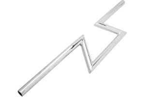 JFG RACING Manubrio Moto 25mm Manubrio Z Bar Manubrio Davidson Universale Per Sportster Cruiser XL 883 1200 Custom Chopper Softail Dyna Street Bob, Chrome