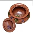Clay Cooking Handi Pot Mitti Ki Handi Biryani Chicken Serving Pot Open Fire Gas Top with Lid (X-Small)
