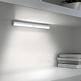 Aglaia Schrankleuchte 20 LEDs mit Bewegungssensor, USB Aufladbar mit eingebautem 1200mAh Akku, Automatisch und mit einem Magnetstreifen für Schublade, Schlafzimmer, Flur