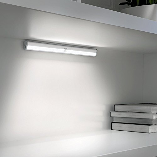 Aglaia Schrankleuchte mit Bewegungssensor, Automatische Schranklicht 20 LEDs mit einem Magnetstreifen, USB Aufladbar mit eingebautem 1200mAh Akku, ideal für Schränke, Schublade, Schlafzimmer, Flur, Keller, Garage