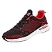 Produktbild iHAZA Herren Atmungsaktiv Rutschfeste Sport Athletic Walking Laufschuhe Turnschuhe New Balance Schuhe Rot