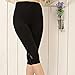Liang Rou Maternity Ultra Thin Stretch Adjust Waistband Cropped Leggings Color Black