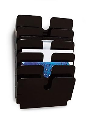 Durable 1700014061 Flexiplus Présentoir Mural Composé de 6 Corbeilles Format A4 Paysage Coloris Noir
