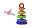 5 Piece Teething Tower Stackable Silicone Rings for Baby's Sore Gums Promote Fine Motor Skills in Ages 3 Months and Up