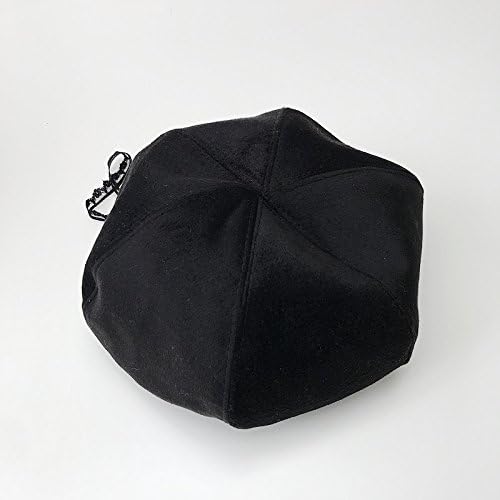 Wenxin0815 Pure Pumpkin Hat All-Match Warm Winter Thunder Limpet Painter Cap,M (56-58Cm),Black