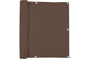 jarolift Copertura per Balcone Impermeabile, Telo di Rivestimento e Protezione per Balcone, 600 x 90 cm, (24 Occhielli), Marrone