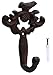 Produktbild souvnear Kleine Vögel Single Braun Haken – Wand montiert Single Bademantel Haken für Schlüssel/Mäntel/Handtücher – Home, Badezimmer, Schlafzimmer Decor – Vogel Motiv grün Distressed Finish
