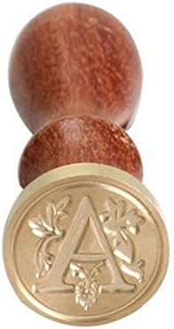 Masingo Retro Wood Sealing Wax Classic Initial Wax Seal Stamp Letter A Alphabet