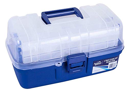 Jarvis Walker - 3 bandejas Transparente Parte Superior Tackle Box