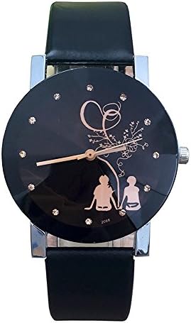 2018 New Fashion Student Couple Wrist Watches, GreatestaPAK Stylish Spire Glass Belt Quartz Watch (A)