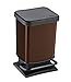 Produktbild Rotho Paso Mülleimer 20 l mit geruchdichtem Deckel, Kunststoff (PP), braun, 20 Liter (29,3 x 26,6 x 45,7 cm)