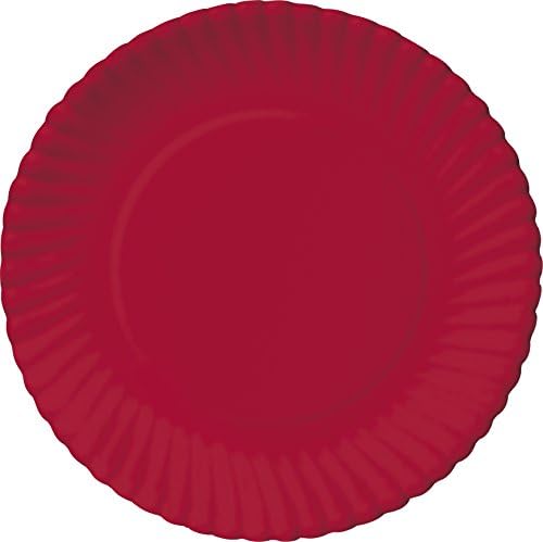 Tifany 8013256.0 Shell Plain Red Card Plate Diameter Pack of 20