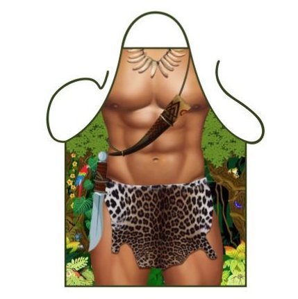 Mens Tarzan Jungle Novelty Apron One Size 76cm x 56cm