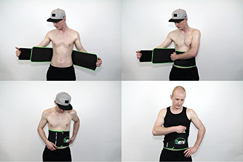 MTH Fitness Line Bauchweggürtel für Männer & Frauen | Hot Belt Rückenbandage Kompression Body Shaper Bauchgurt Waist Trainer Taillenformer Rückenstützgürtel Schwitzgürtel Fitness Gürtel Abnehmgürtel - 3