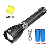 LVYIMAO Rechargeable LED Flashlights, Super Bright Tactical Flashlight 2500 Lumen Torch 3 Modes Adjustable Brightness Lights for Hiking,Camping and Outdoor Activity (1*LED Flashlight + 2 * 26650)