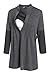Zeagoo Women's Casual High Waist Gathered Loop Nursing Top Long Sleeves Dress