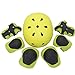 Produktbild Cyt Kinder Schutzausrüstung Helm Set Knieschützer Handgelenk Ellenbogen Helm Balance Auto Twist Car Protector (Farbe : Gelb)