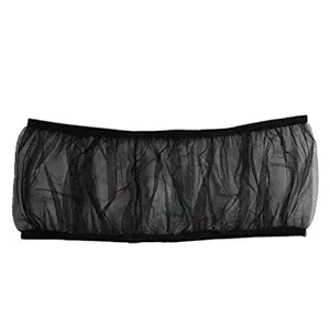 UEETEK Bird Cage Skirt Mesh Bird Seed Catcher Net Cage Cover Size L (Black)