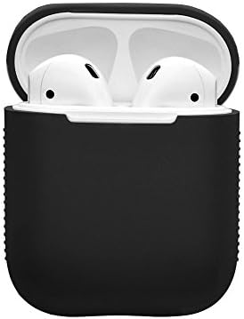 Apple AirPods Earphone Case Shock Proof Protective Cover AirPods Silicone Box Anti Lost Non-Slip Case for Apple Airpods Silicone Case Cover (Black)