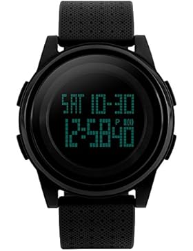 Herren Digitaluhr Militär Sportuhren für Männer, Big Face Gummiband 50M Wasserdicht mit Hintergrundbeleuchtung...