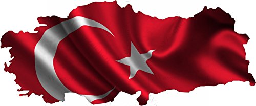 Preisvergleich Produktbild Sticker-Designs 75cm!Aufkleber-Folie Wetterfest Made IN Germany Türkei UV&Waschanlagenfest Auto-Sticker Decal Staat Fahne Flagge Wappen Land FD160 Profi Qualität bunt farbig Digital-Schnitt!