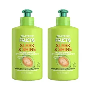 Garnier Fructis Sleek & Shine Intensely Smooth Leave-In Conditioning Cream, 10.2 Ounce (Pack of 2)