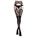 Price comparison product image HOOUDO Womens Sexy Lingerie Net Lace Flower Top Garter Belt Thigh Stocking Pantyhose Erotic Underwea(Free,Black H)