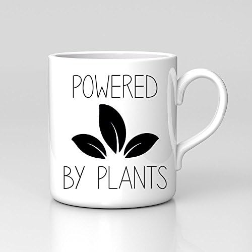 Powered By Plants Vegetarian Vegan Slogan Funny Tumblr Cute Coffee Tea Mug