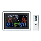 Conveniente y fácil de leer: pantalla LCD a color grande con retroiluminación LED. puede colocar sobre la mesa o colgar en la pared.