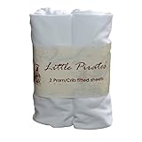 Little Pirates Spannbetttuch für Babybett, 100 % Baumwolle, Jerseystoff, 40 x 80 cm, Weiß, 2 Stück