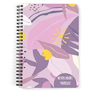 Drapvision Ultra-Premium Soft Notebook | 100 GSM Fine Paper | Unruled (Plain) | Write, Draw, Art, Sketch, Gift - All Purpose Notebook | Size: A5 (14x21 cms) | Design: Trust Yourself