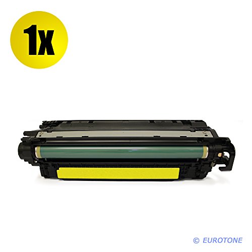 Eurotone High Quality Toner Cartridge remanufactured für HP Color Laserjet CM-3530 / CP-3525 Patronen ersetzt gelbe CE252A Patrone - kompatible Premium Alternative - non oem