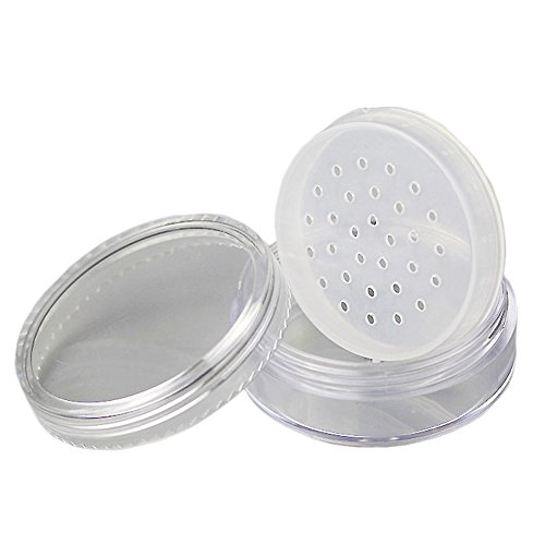 Tarros transparentes y vacíos para polvos de maquillaje, 20 ml, para maquillaje, crema, polvo facial, colorete, base, purpurina, 2 unidades