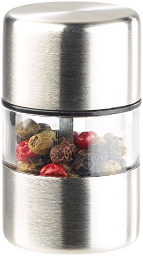 PEARL Mini-Salz-/Pfeffermühle, Edelstahl, Keramikmahlwerk, 3er-Set - 2