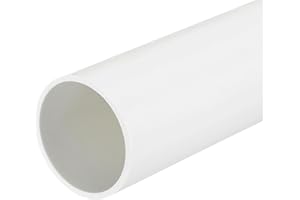 QUARKZMAN Tube Rigide en PVC Tube Rond 57mm ID 63mm OD 33cm de Long Blanc pour Manchon de Câble de Conduite d'Eau
