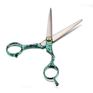 TOOGOO(R)New Professional Hairdressing Cutting Thinning Stainless Steel Scissors 2PCs Set Green - Image 5