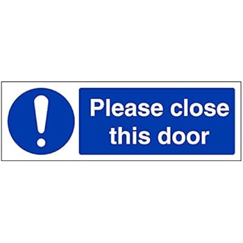 Cartello Adesivo 'Si Prega Di Chiudere La Porta Grazie' - 15x5 Cm, Pubblicentro - Foto 8