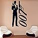 Produktbild Wandtattoo Kinderzimmer Wandtattoo Schlafzimmer James Bond Daniel Craig 007 Film Film Silhouette Aufkleber Raumdekoration