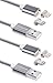 Price comparison product image Smart&Cool Gen4 Nylon Braided 2 in 1 Two-mode Super Magnetic Charging and Data Sync Cable for i-Product and Android Mobile Devices (5 ft Sliver Twin-Pack)