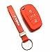 Keyzone Silicone Key Cover For Audi 3 button flip key (Red) + Free Key Chain RS.499.00