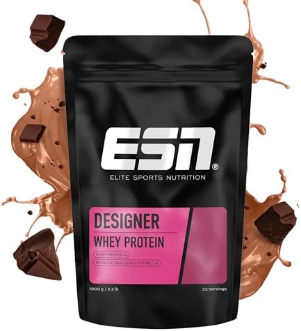 ESN Designer Whey Protein, Chocolate, 1000 g - Proteine in Polvere per lo Sviluppo e il Recupero Muscolare