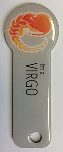 Neu!!! Einkaufswagenchip und Schlüsselanhänger Sternzeichen Motiv: Virgo – Jungfrau 24.08.-.23.09.aus Edelstahl mit Schlüsselschutz - 8