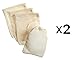 Produktbild Regency 4 Pc Muslin Bags 3X4" Reusable w/ Drawstring Harold Import 66 (2-Pack)