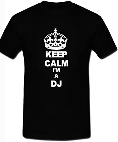 Keep calm I'm a dj with crown funny unisex music t shirts -5 colours