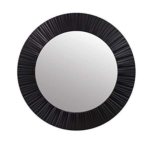 Preisvergleich Produktbild Kiera Grace Groove Spiegel, rund, 50,8 cm, Schwarz