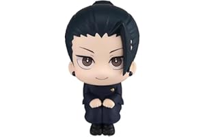 XESAGSNV Desktop Decorative Ornaments, Jujutsu Kaisen Anime Ornaments, Geto Suguru Figurines, Looking Up, Sitting in the Palm, Anime Ornament Models, Cake Decorations (Color box Geto Suguru)