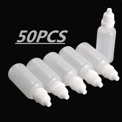 Dosige 50x10ml Quetschbar Leer Augen Flüssigkeit Flasche 10ml Tropfflaschen, zur Dosierung von Flüssigkeiten, E-Liquids, Augentropfen, leere LDPE Kunststoffflaschen transparent, Tropferflaschen mit weissen Tropfverschlüssen - 7