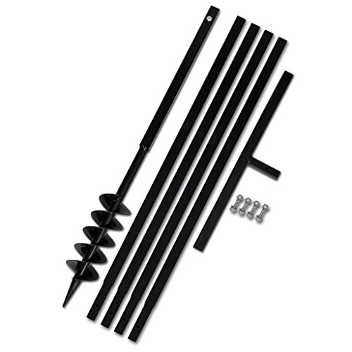 Tidyard Bêche et Tarière Manuelle 100mm | Mèche Jardin Tarière | Outil de Plantation Pratique avec Rallonge Mèche Tarière 5m