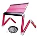 Produktbild WEII Laptop-Tisch Kreativer Klapptisch Multifunktionaler Aluminium-Computer-Hebetisch,Rose rot,450 * 245 mm