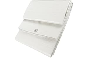 Toldo Reforzado Impermeable, Lona Multiusos con Ojales, 90 Gramos, Multicolor (Blanco, 2X3)